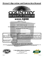 Country Hearth 2500 Owner'S Operation And Instruction Manual preview