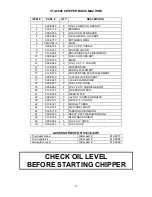 Preview for 30 page of Country Home Products DR CHIPPER C123E-CHP Operating And Assembly Instruction Manual