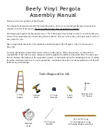 Preview for 2 page of Country Lane Gazebos Artisan Vinyl Pergola Assembly Manual