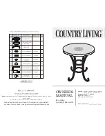 Предварительный просмотр 1 страницы Country Living AMS01915 Owner'S Manual