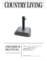 Country Living D71 M80486 Owner'S Manual preview