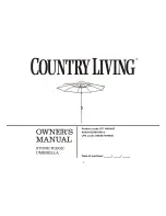 Предварительный просмотр 1 страницы Country Living D71 M80497 Owner'S Manual