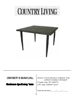 Предварительный просмотр 1 страницы Country Living D71 M80772 Owner'S Manual