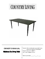 Country Living Gladstone Owner'S Manual preview