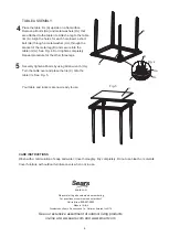 Preview for 4 page of Country Living Seneca 3 Piece Bistro Set AS-J-252-1R/3 Owner'S Manual