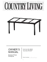 Preview for 1 page of Country Living Seneca Owner'S Manual