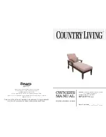 Country Living WOODEN CHAISE LOUNGE Owner'S Manual preview