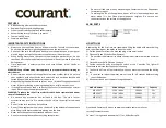 Предварительный просмотр 1 страницы COURANT KEC-123ST Manual