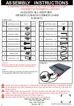 Courtyard Creations AUGUSTA KVS941C Assembly Instructions preview