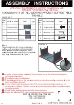 Courtyard Creations AUGUSTA TVS46LC Assembly Instructions preview