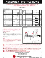 Предварительный просмотр 1 страницы Courtyard Creations KFS562F Assembly Instructions Manual