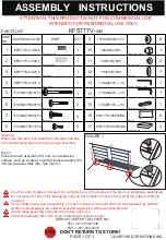 Preview for 1 page of Courtyard Creations KFS777V-WM Assembly Instructions