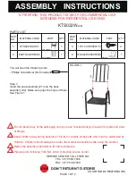 Preview for 1 page of Courtyard Creations KTS022W-WM Assembly Instructions