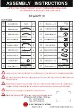 Courtyard Creations KTS233W-WM Assembly Instructions предпросмотр