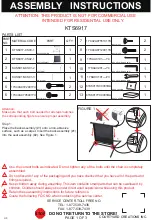 Предварительный просмотр 1 страницы Courtyard Creations KTS6917 Assembly Instructions Manual