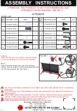 Предварительный просмотр 1 страницы Courtyard Creations KTS6918 Assembly Instructions Manual