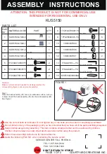 Preview for 1 page of Courtyard Creations KUS5150 Assembly Instructions