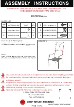 Preview for 1 page of Courtyard Creations KUS530W-WM Assembly Instructions