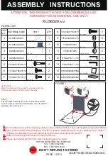 Предварительный просмотр 1 страницы Courtyard Creations KUS8529-WM Assembly Instructions