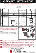 Courtyard Creations KUS853E Assembly Instructions предпросмотр