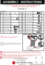 Courtyard Creations KUS862E-WM Assembly Instructions предпросмотр