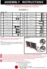 Preview for 1 page of Courtyard Creations KUS899F-WM Assembly Instructions