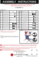 Preview for 1 page of Courtyard Creations KUS9066-WM Assembly Instructions