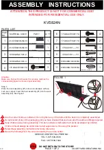 Preview for 1 page of Courtyard Creations KVS824N Assembly Instructions