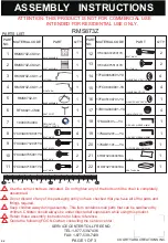 Preview for 1 page of Courtyard Creations RMS873Z Assembly Instructions