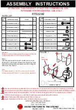 Preview for 1 page of Courtyard Creations RTS023M Assembly Instructions Manual