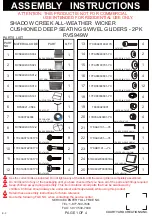 Courtyard Creations RVS949W Assembly Instructions preview