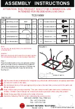 Preview for 1 page of Courtyard Creations TCS19SW Assembly Instructions