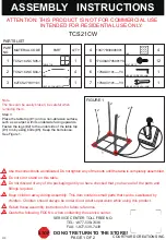 Preview for 1 page of Courtyard Creations TCS21CW Assembly Instructions