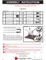 Preview for 1 page of Courtyard Creations TGS20CK Assembly Instructions