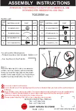 Preview for 1 page of Courtyard Creations TGS28SW-WM Assembly Instructions