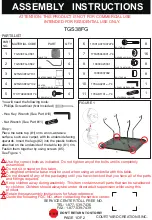 Предварительный просмотр 1 страницы Courtyard Creations TGS38FG Assembly Instructions