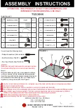 Preview for 1 page of Courtyard Creations TGS38HK Assembly Instructions