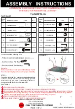 Предварительный просмотр 1 страницы Courtyard Creations TGS38HS-WM Assembly Instructions