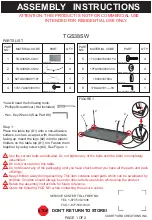 Courtyard Creations TGS38SW Assembly Instructions предпросмотр