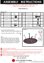 Courtyard Creations TGS40NW-WM Assembly Instructions preview