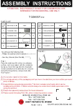 Courtyard Creations TGS40SF-WM Assembly Instructions preview