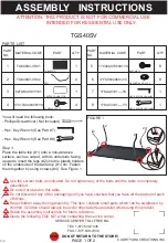 Courtyard Creations TGS40SV Assembly Instructions предпросмотр