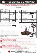 Предварительный просмотр 3 страницы Courtyard Creations TGS42SA Assembly Instructions