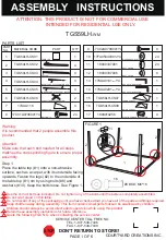 Courtyard Creations TGS59LH-WM Assembly Instructions Manual предпросмотр