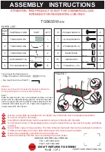 Preview for 1 page of Courtyard Creations TGS63SW-WM Assembly Instructions