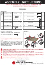 Courtyard Creations TGS64SK Assembly Instructions предпросмотр