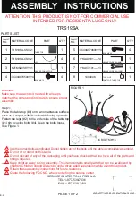 Предварительный просмотр 1 страницы Courtyard Creations TRS19SA Assembly Instructions