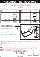 Courtyard Creations TVS36LC Assembly Instructions preview