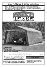 Preview for 1 page of COVERPRO 58741 Owner'S Manual & Safety Instructions