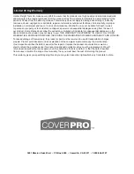 Preview for 12 page of COVERPRO 63297 Owner'S Manual & Safety Instructions